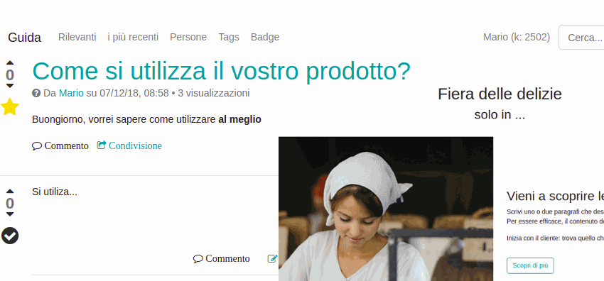 Odoo text and image block