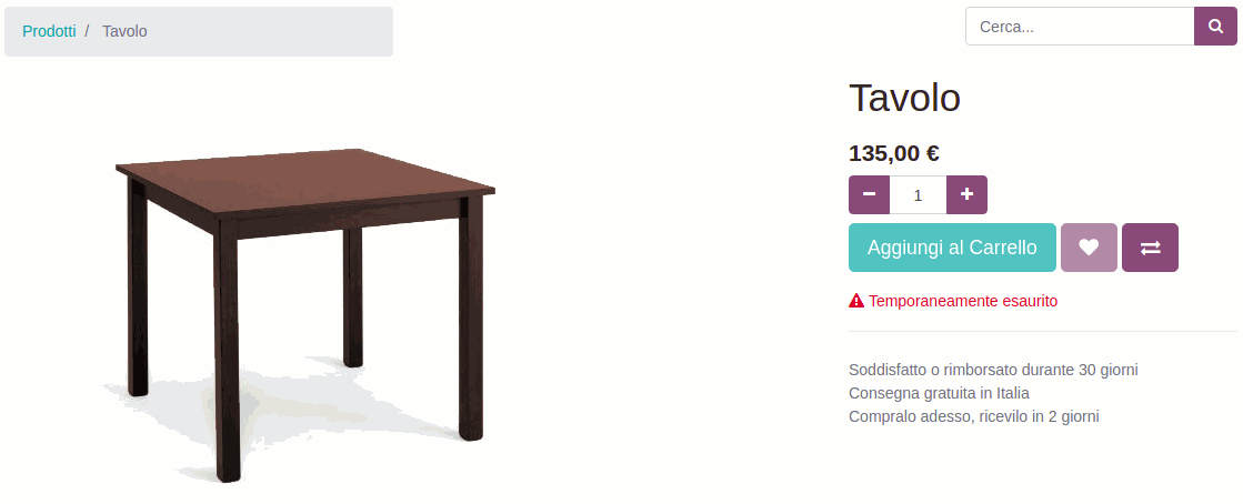 Odoo text and image block
