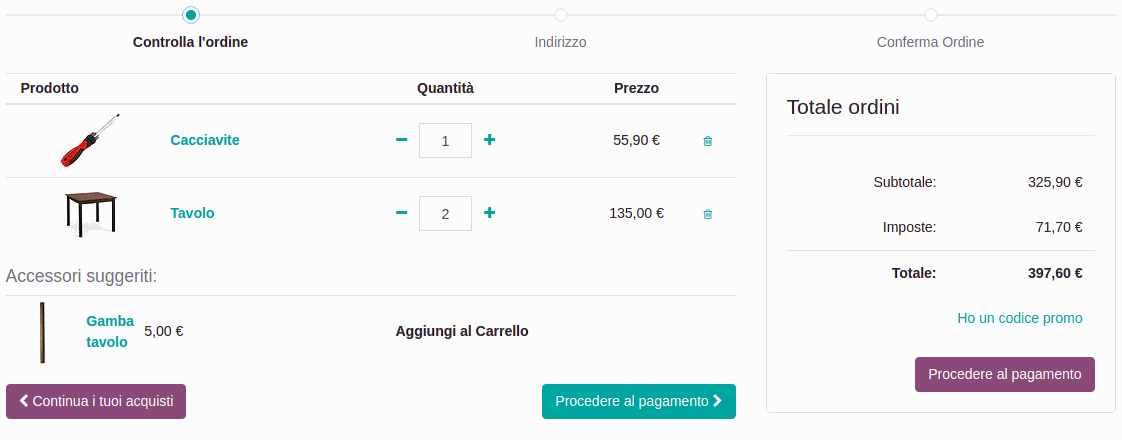 Odoo image and text block