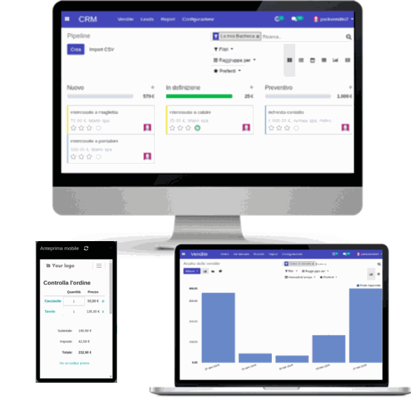 Odoo text and image block