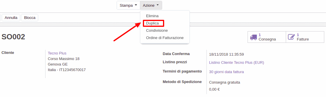 Odoo image and text block