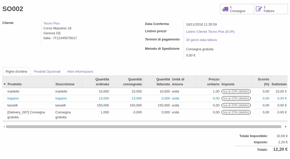 Odoo text and image block