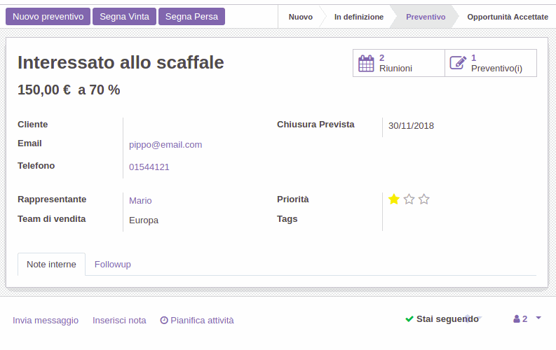 Odoo text and image block