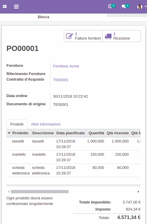 Odoo text and image block